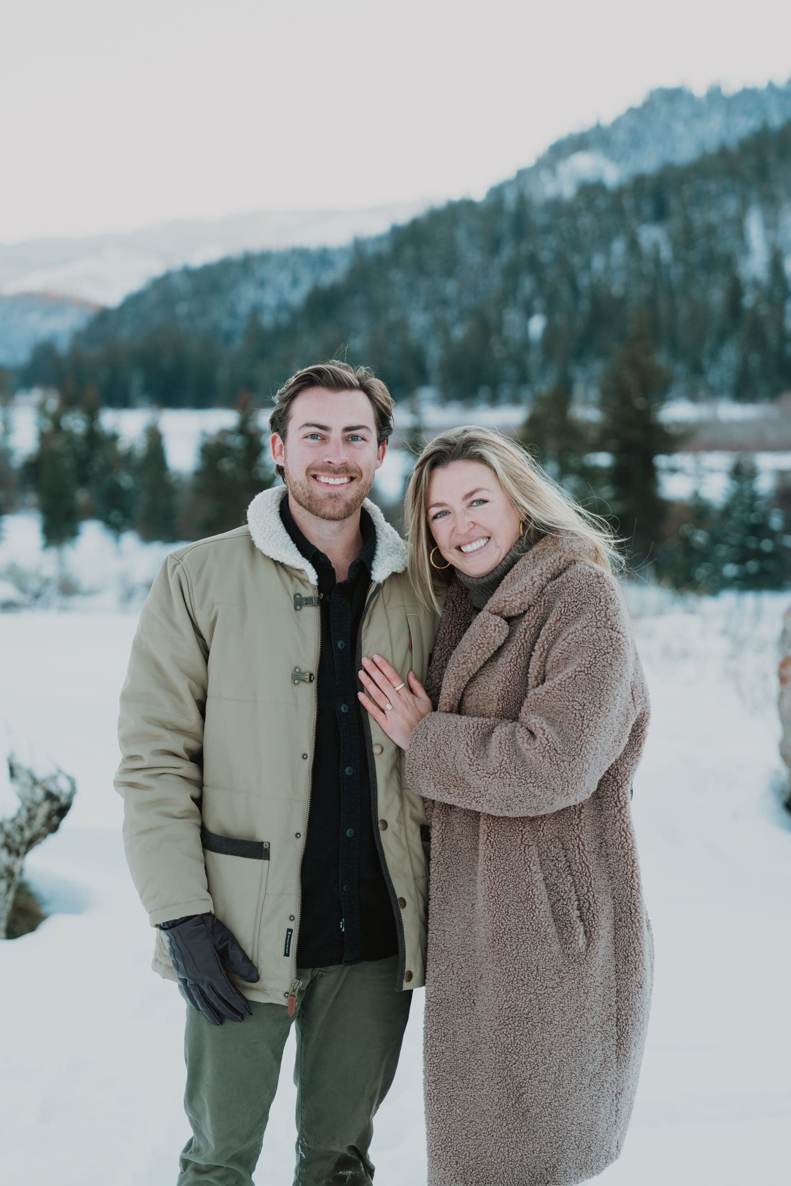Maggie and Noah together in the snow